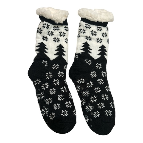 Dosoni Womens Slipper Fuzzy Socks - Snowflake Black, US Women 5-10 - Picture 1 of 5
